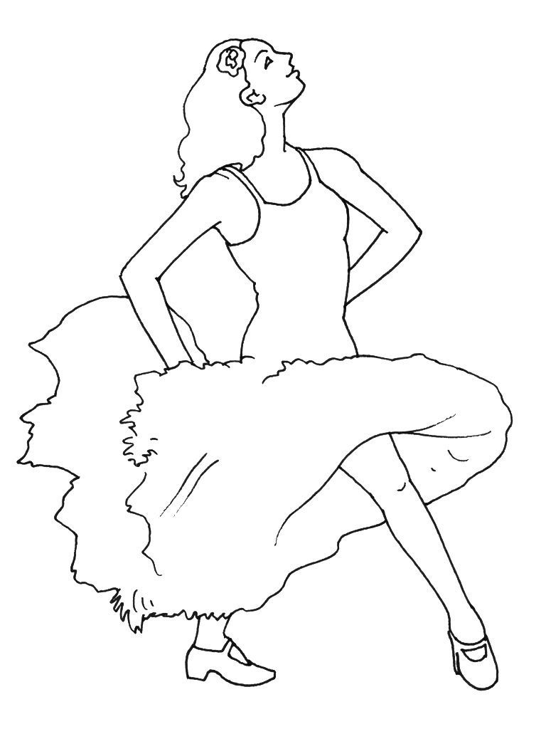 Danseuse 6 Coloriages Metiers Danseuses