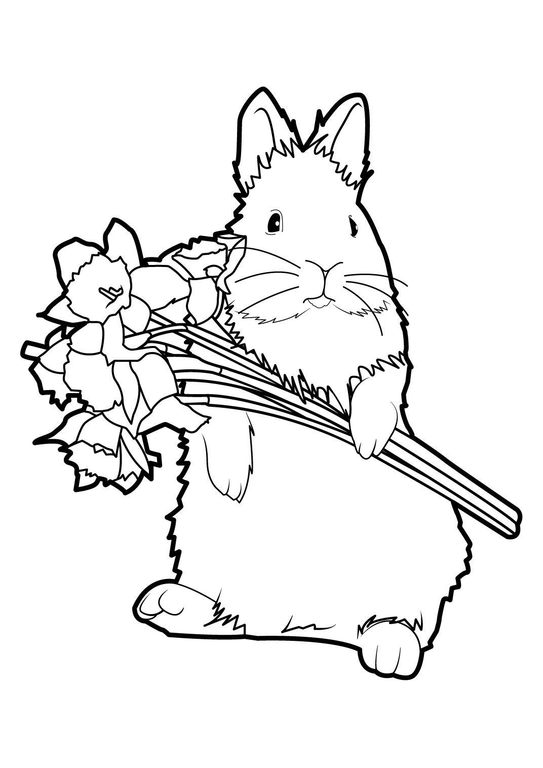 Coloriage Lapin 1  Coloriage Lapins  Coloriages Animaux