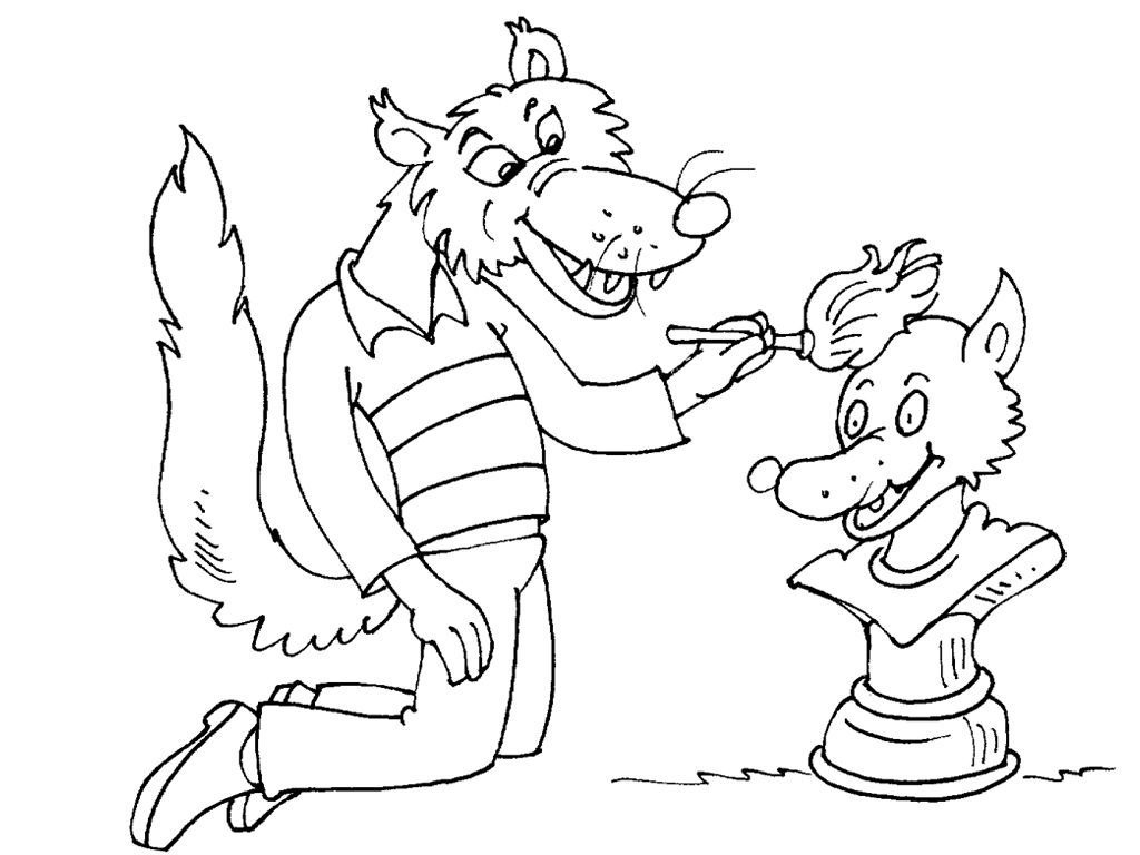 Coloriage Loup 17  Coloriage Loups  Coloriages Animaux