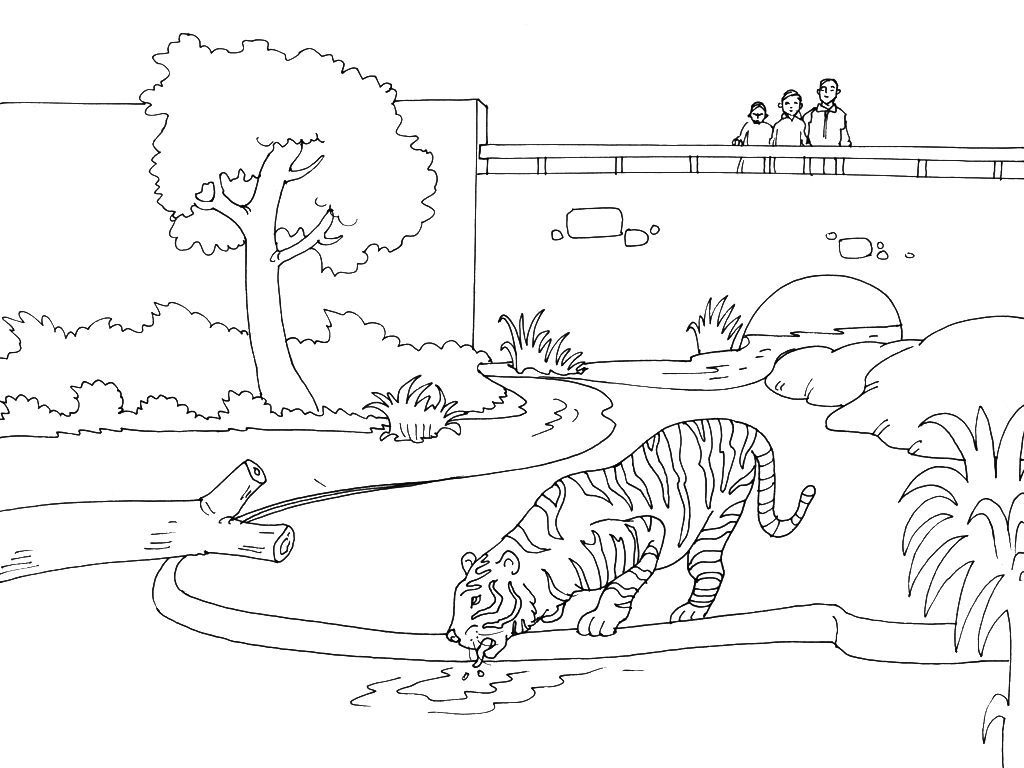 Coloriage Zoo 12  Coloriage Zoo  Coloriages Animaux