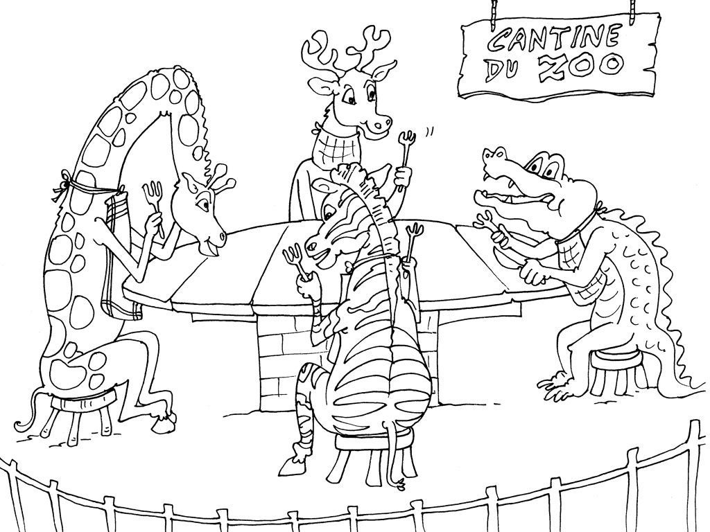 Coloriage Zoo 23 - Coloriage Zoo - Coloriages Animaux