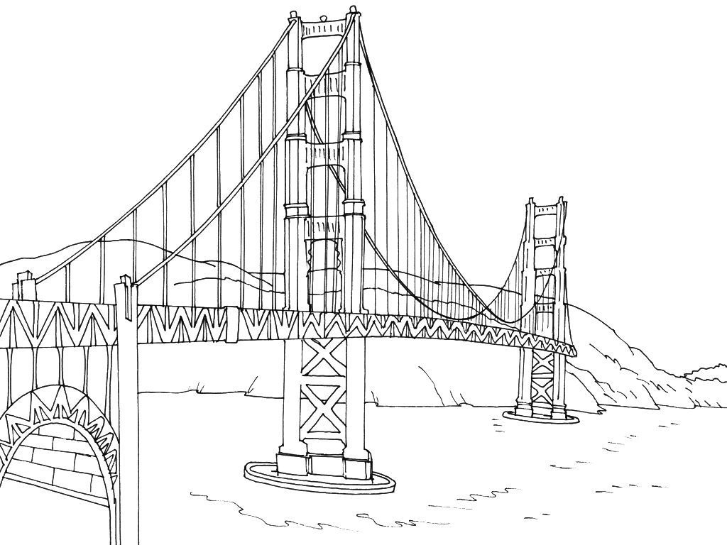 Крымский мост раскраска. Мост раскраска. Мост карандашом. Эскиз моста. Мост раскраска для детей.