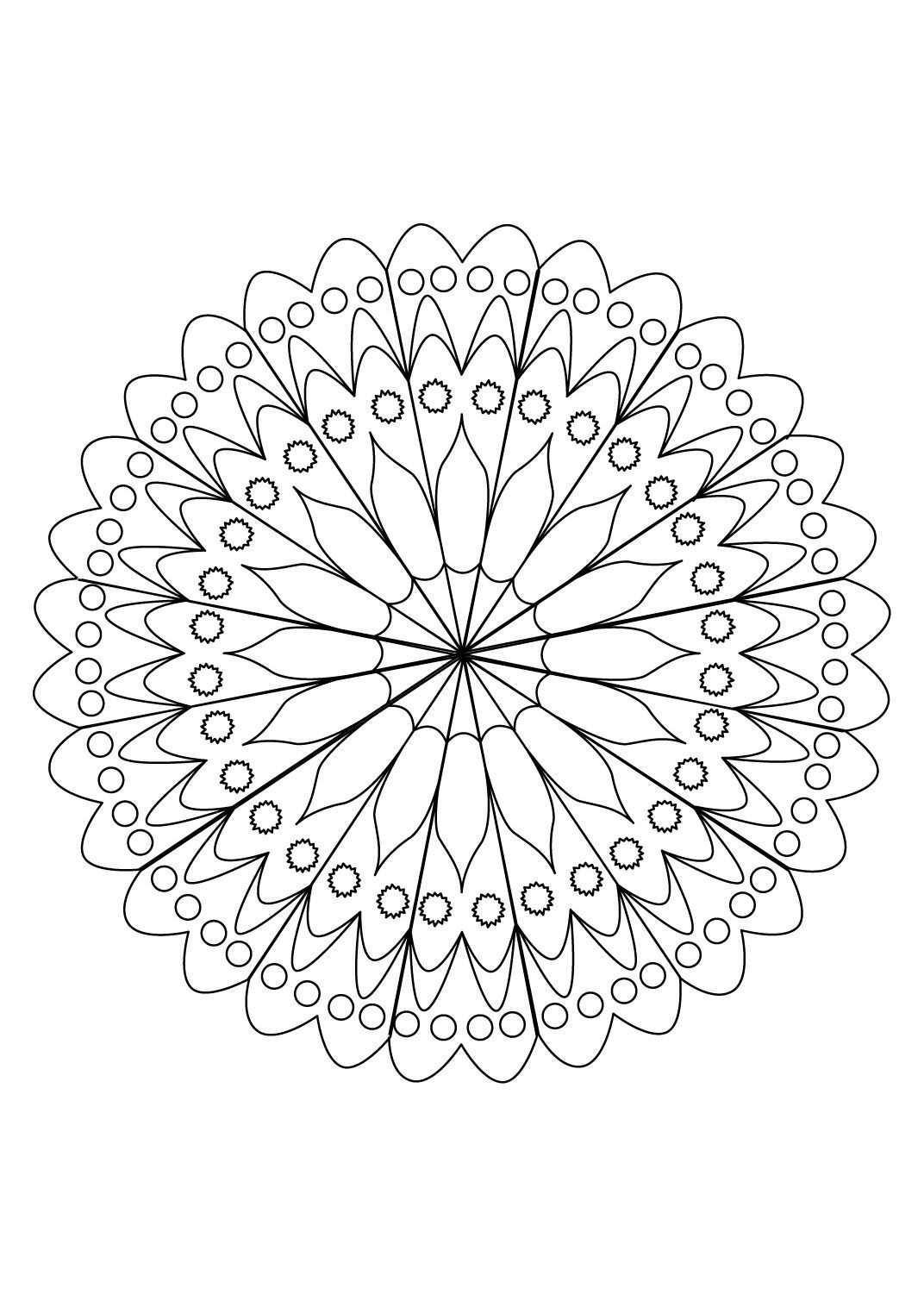Mandala 26 - Coloriages Chiffres et formes - Mandalas