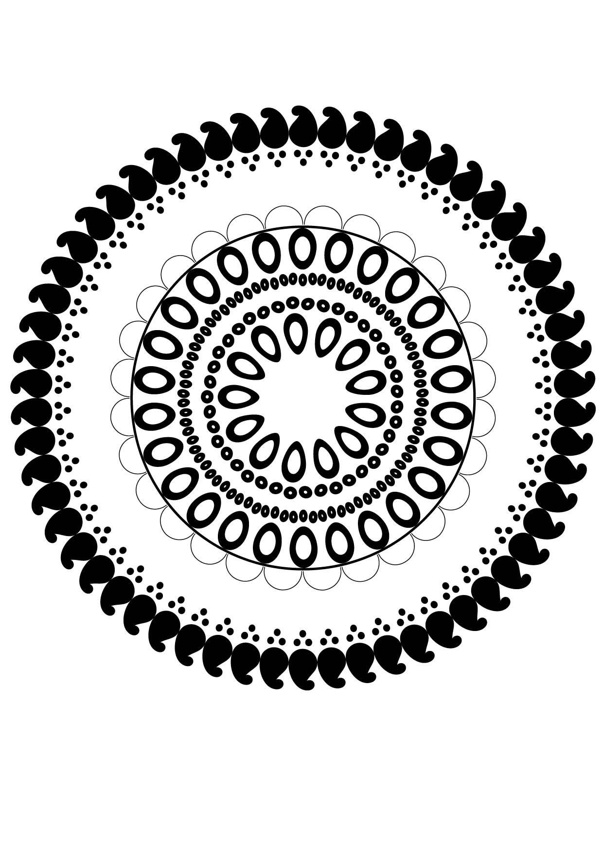 Mandala nature 10 - Coloriages Chiffres et formes - Mandalas