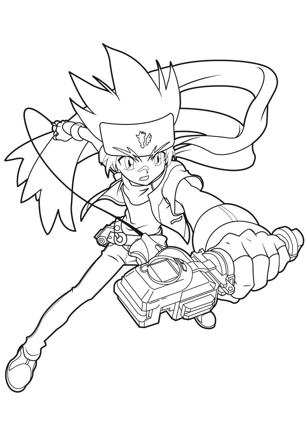 Coloriage Gingka 6 - Coloriage Beyblade - Coloriages Dessins animes
