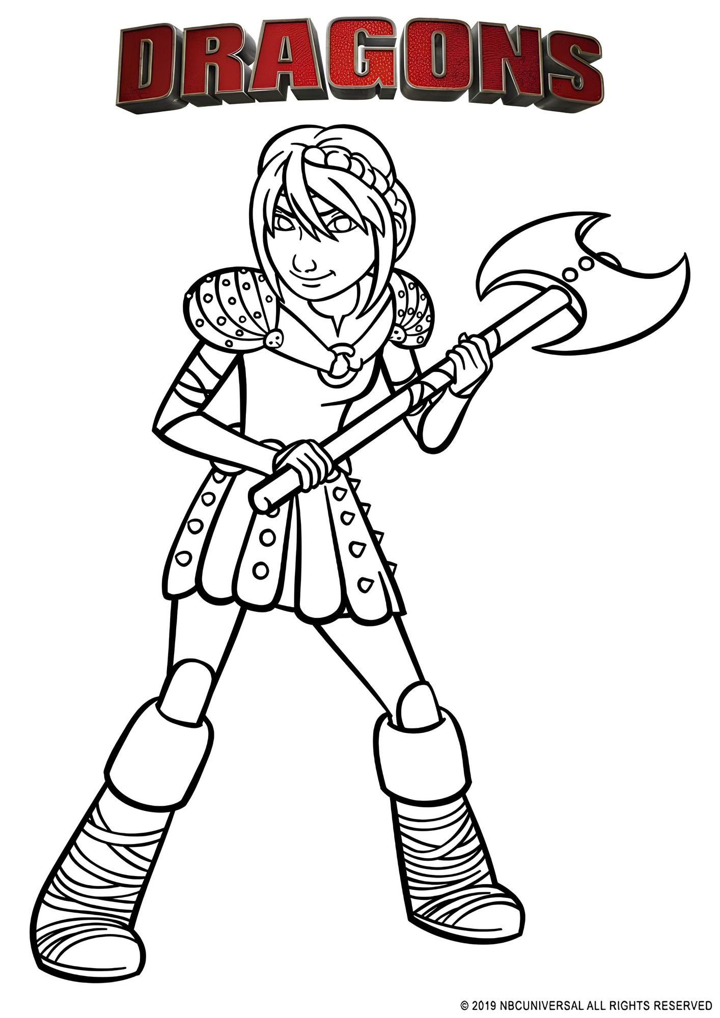 Coloriage Astrid  Coloriage Dragons Par dela les rives  Coloriages