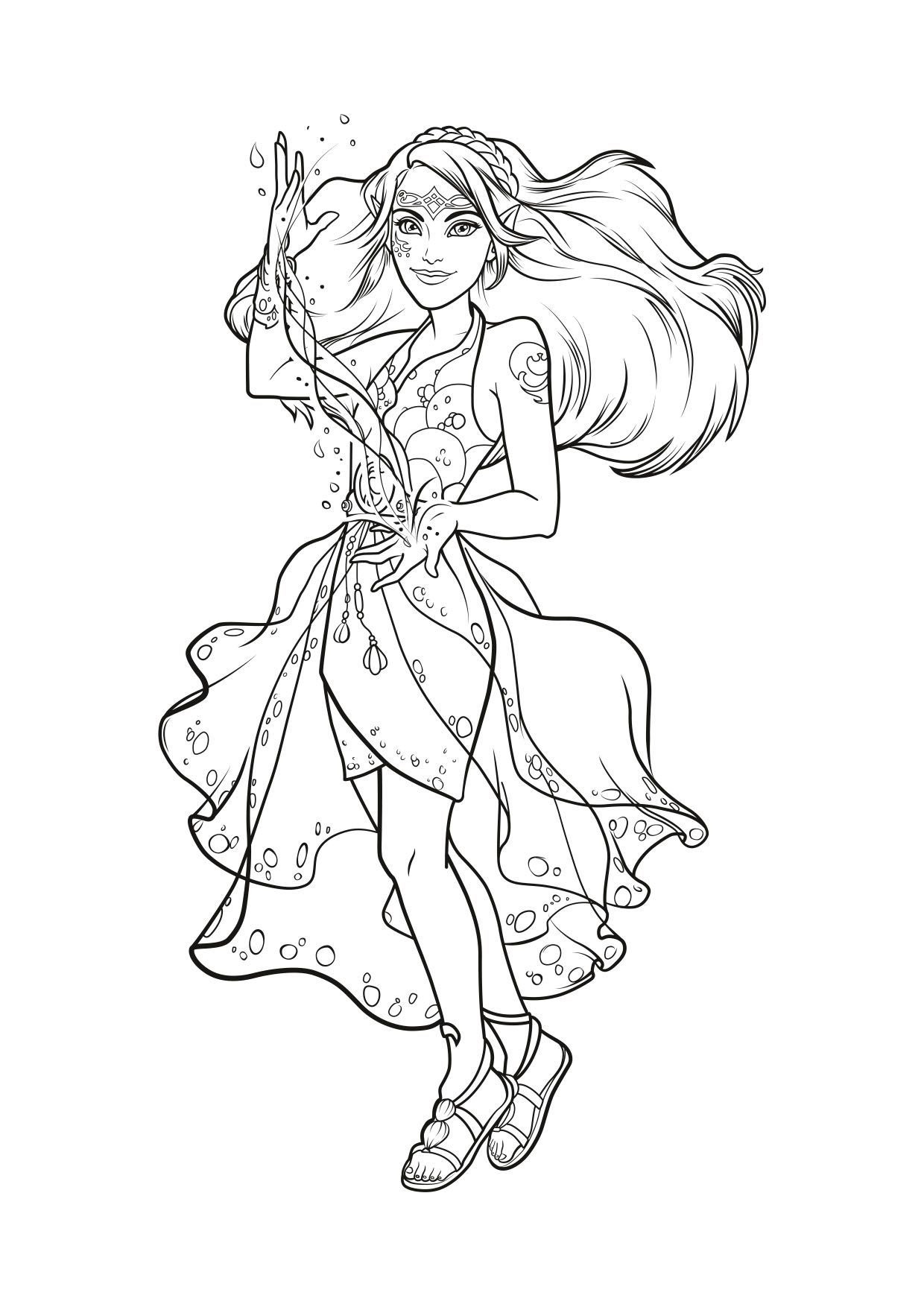 Coloriage Elves : Naida, l'Elfe de l'eau - Coloriage Elves ...