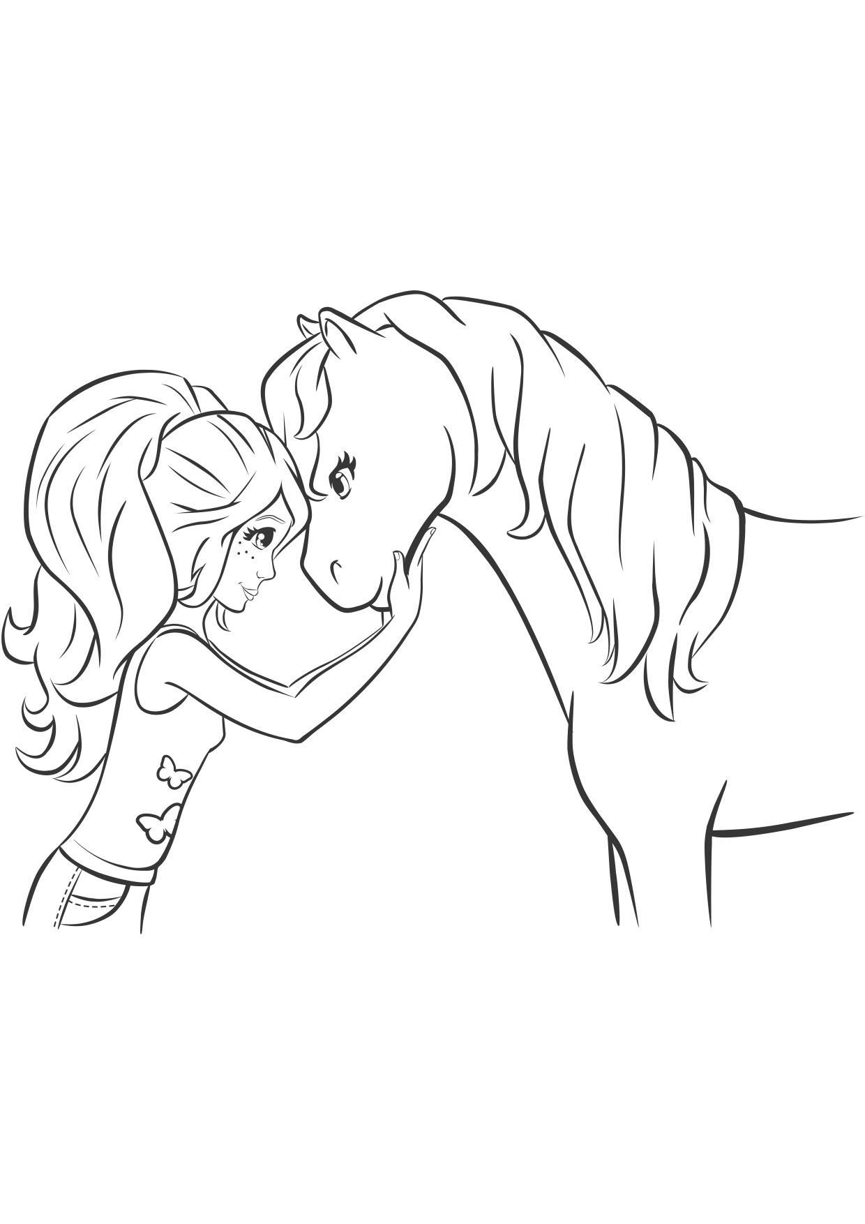 coloriage-friends-mia-cheval - Coloriages Dessins animes - LEGO Friends