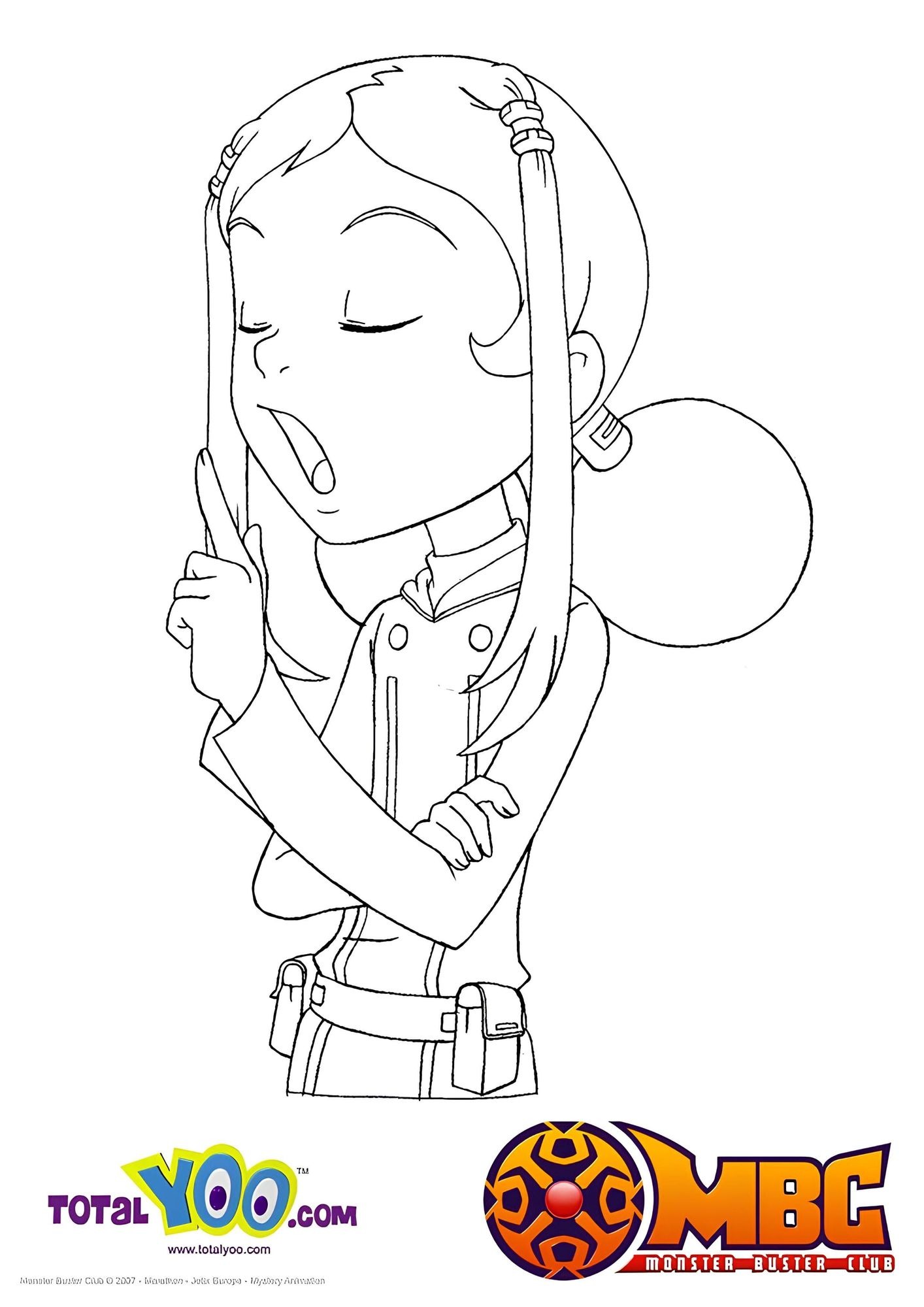 Coloriage Monster Buster Club  Samantha 4  Coloriage Monster Buster