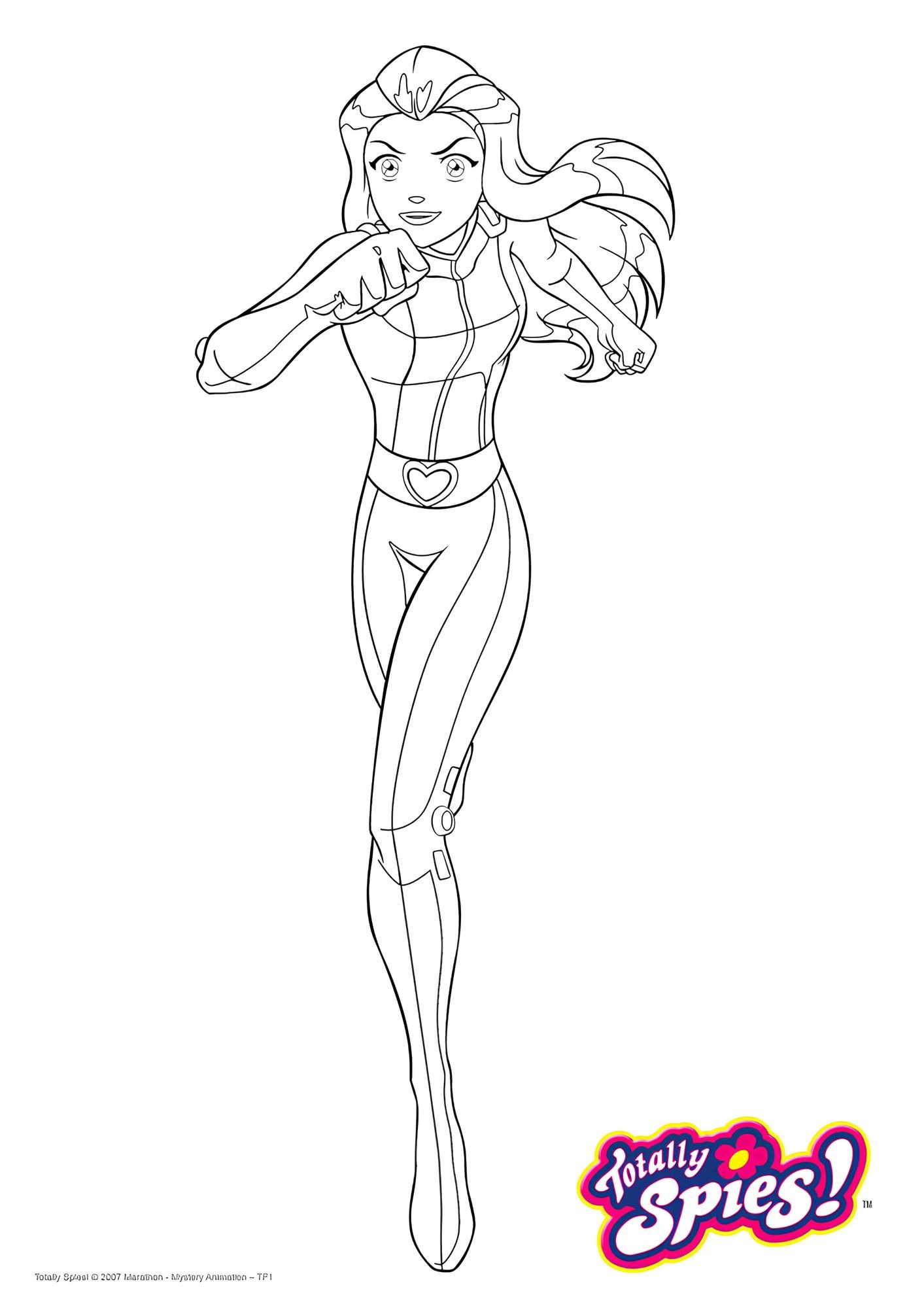 Coloriage Sam  Coloriage Totally Spies  Coloriages Dessins animes