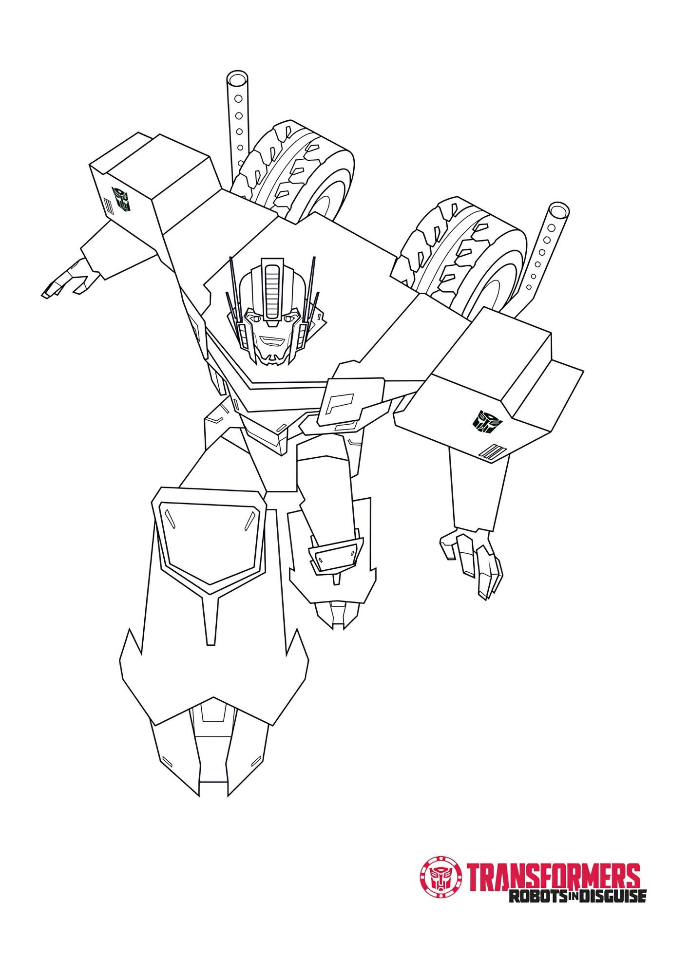 Coloriage Optimus 1  Coloriage Transformers Robots in Disguise