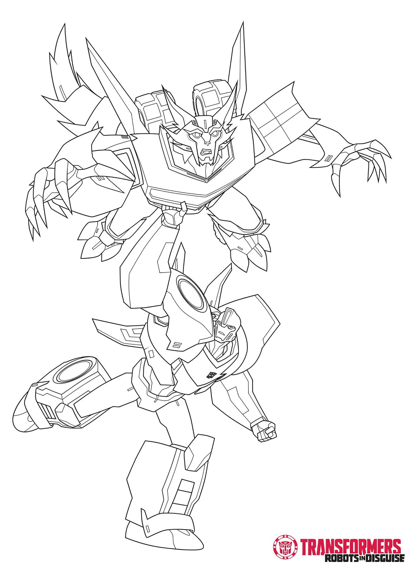 Stelljaw et Bumblebee 1 Coloriages Dessins animes Transformers