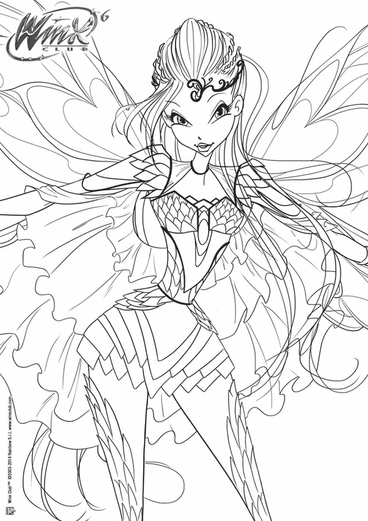 Coloriage Winx Club  Bloom  Coloriage Winx Club  Coloriages Dessins