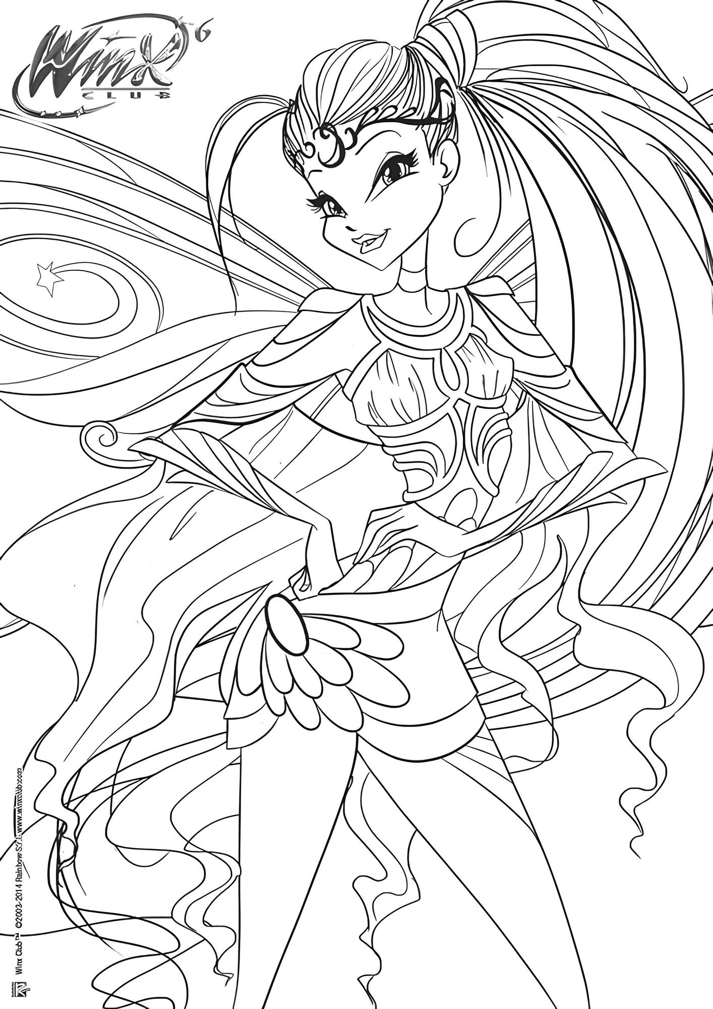 8 Genial Coloriage Winx Stella Pics Cheveux Dessin De Gros Ours Dansant