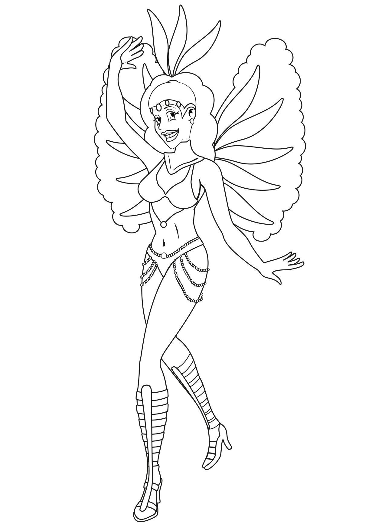 Coloriage Coupe du monde : Danseuse de samba - Coloriage ...