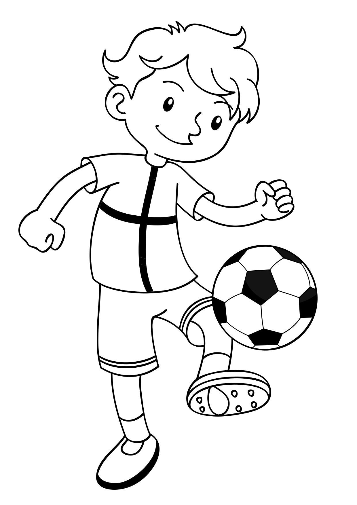 Coloriage Coupe du monde  Joueur de football (2)  Coloriage Coupe du
