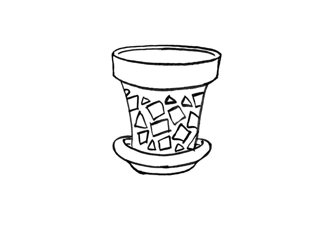 Coloriage Pot 1 - Coloriage Pots - Coloriages Divers