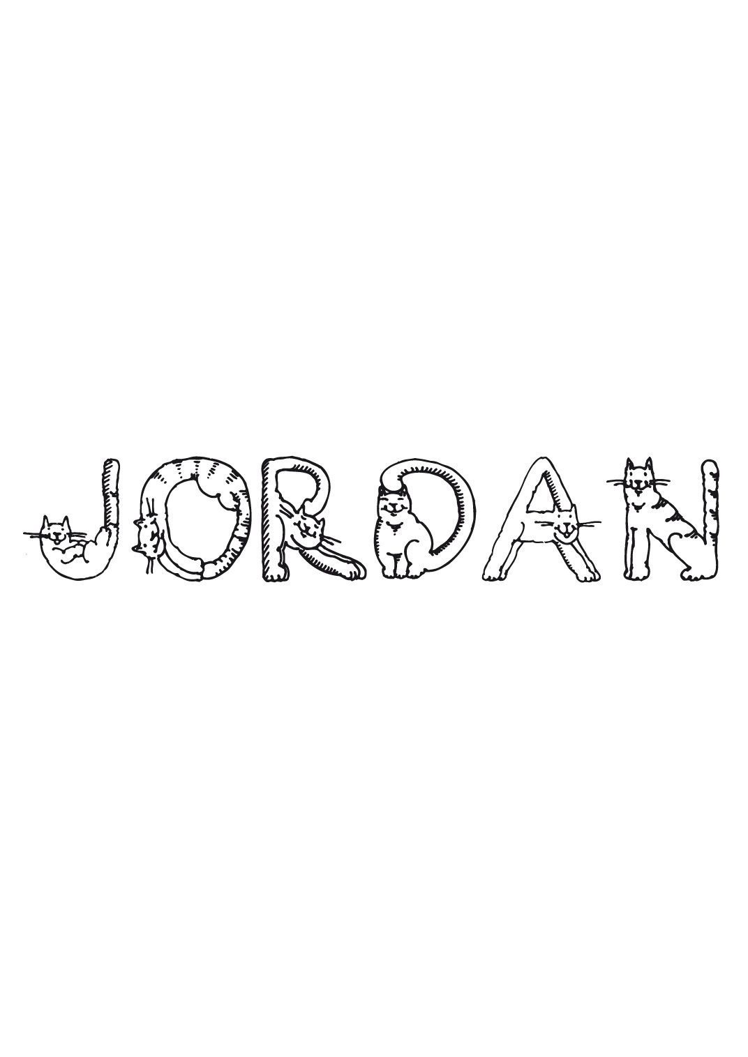 Coloriage Jordan  Coloriage Prenoms  Coloriages Divers