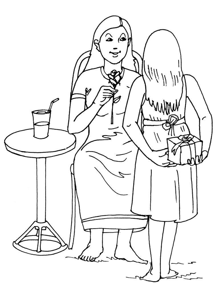 Coloriage Fête des mères 10 - Coloriage Fete des meres ...