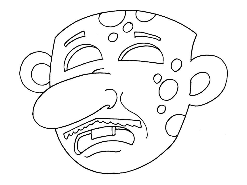 Masque 16 - Coloriages Fetes - Masques