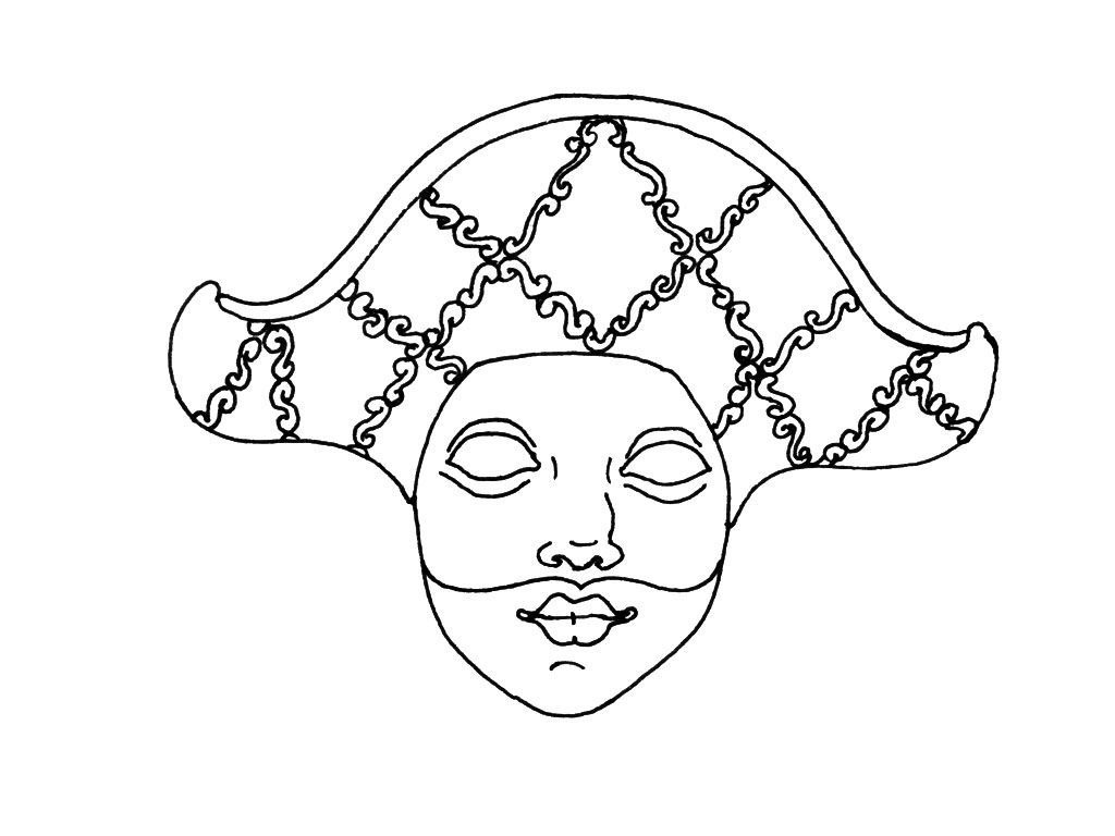 Masque 7 - Coloriages Fetes - Masques