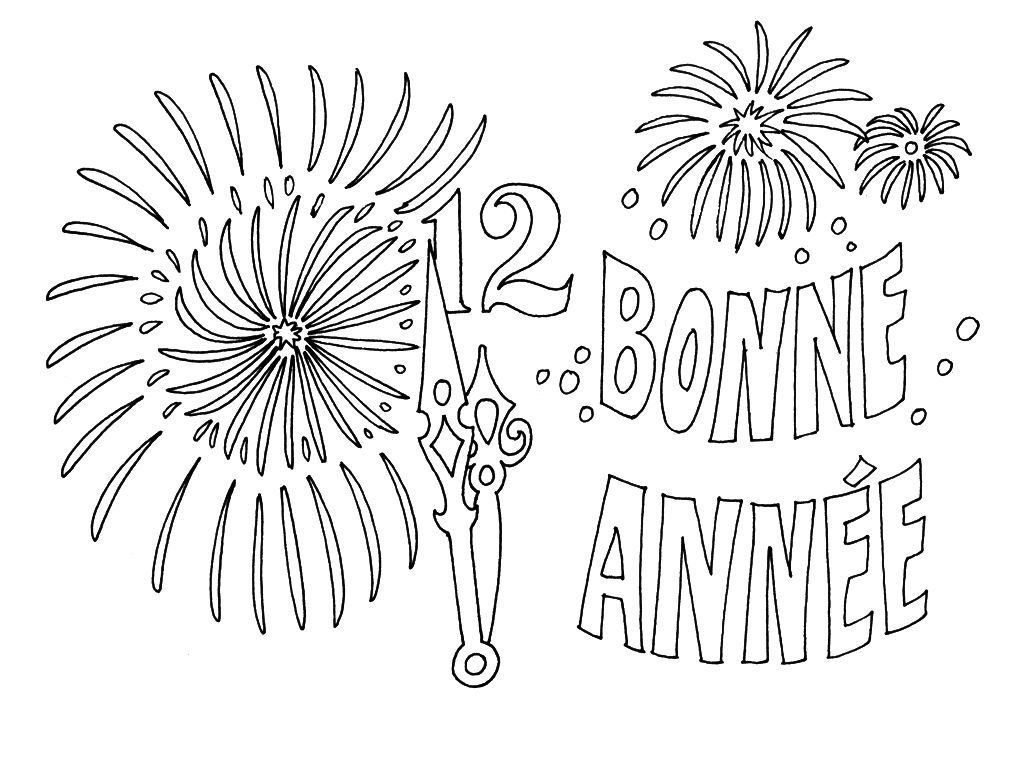 Nouvel an 3 - Coloriages Fetes - Nouvel an