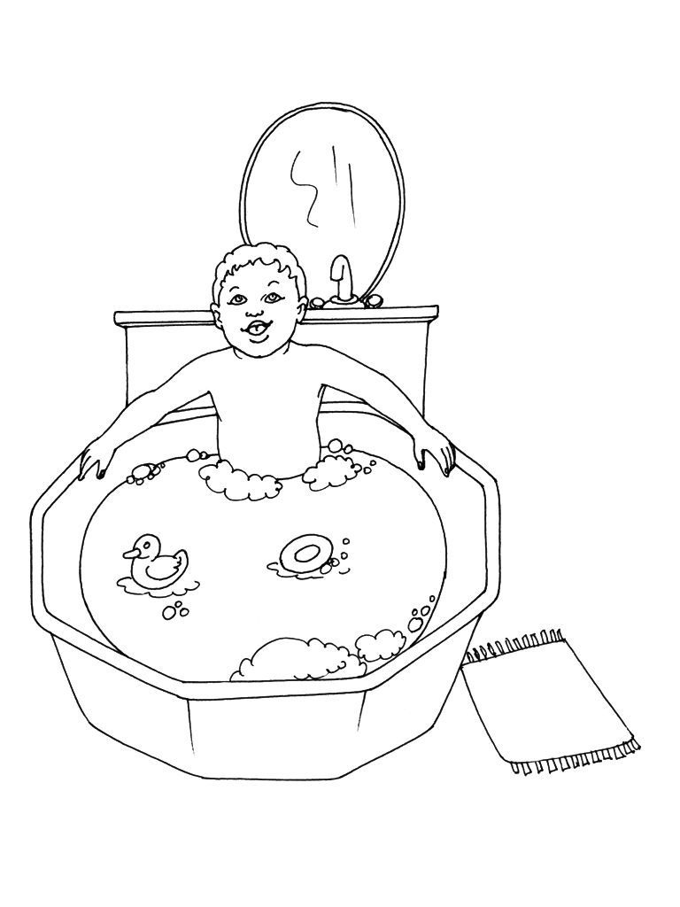 Bain 6 Coloriages Maison Bain 9507