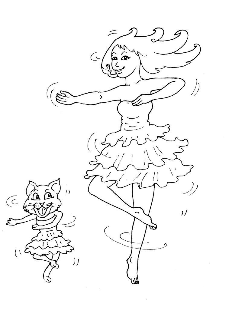 Coloriage Danseuse 19 - Coloriage Danseuses - Coloriages ...