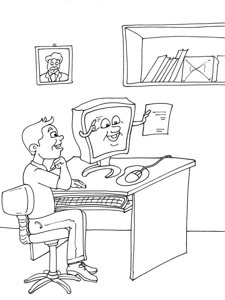 Coloriage Informatique 26  Coloriage Informatique  Coloriages Metiers