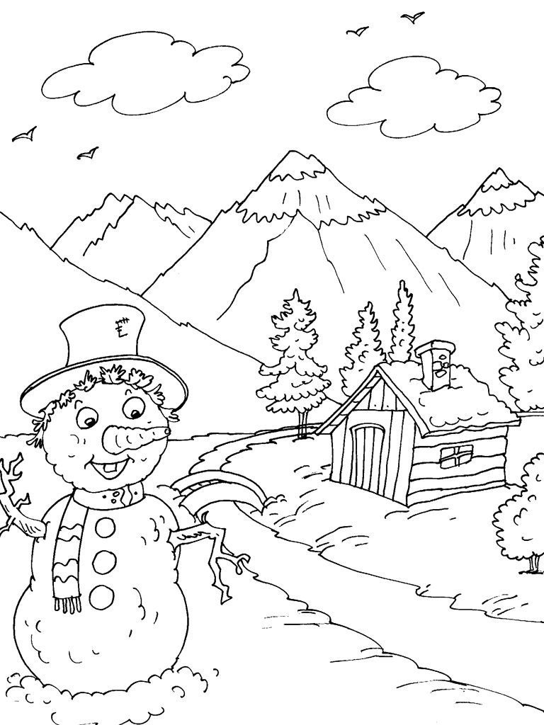 Coloriage Montagne 24 - Coloriage Montagne - Coloriages Nature