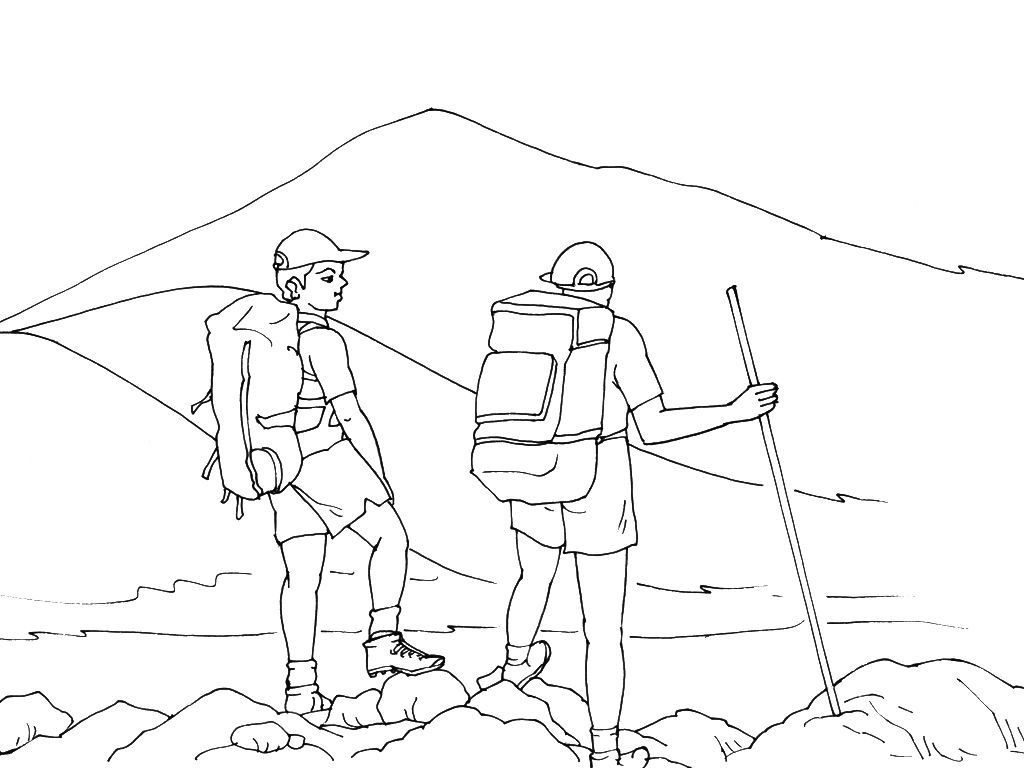 Coloriage Montagne 3 - Coloriage Montagne - Coloriages Nature