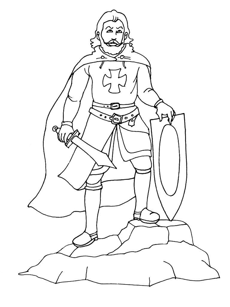 Coloriage Chevalier 7  Coloriage Chevaliers  Coloriages Personnages