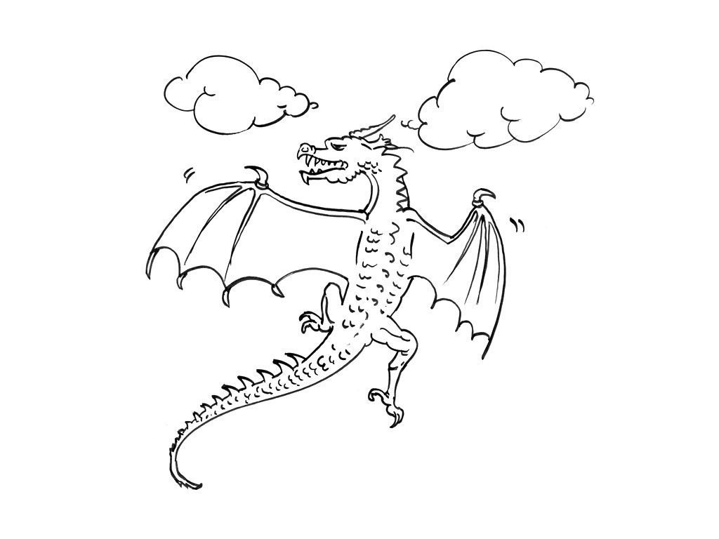 Dragon 13 - Coloriages Personnages - Dragons