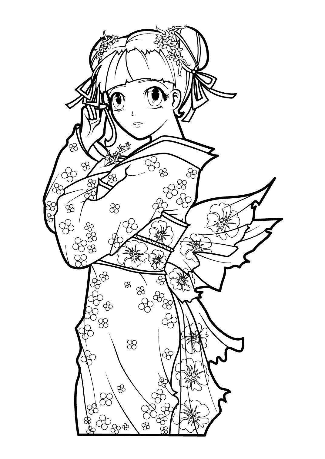 Dessin De Manga A Imprimer Coloriage Manga 1 - Coloriage Mangas - Coloriages Personnages