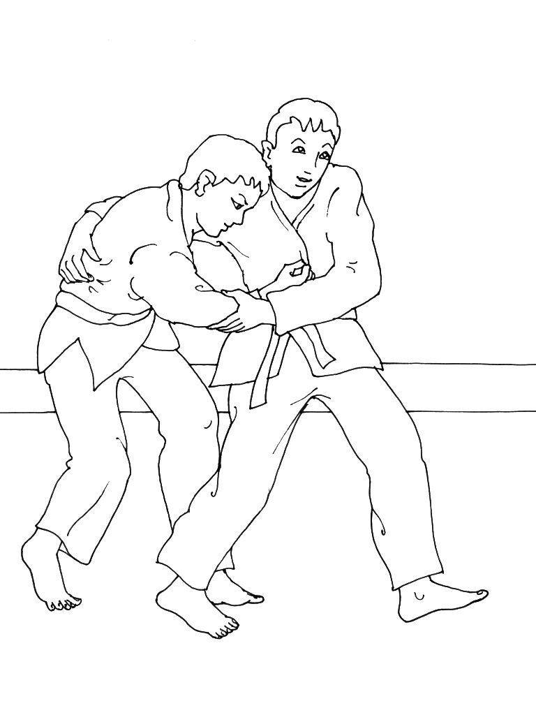Coloriage Judo 4  Coloriage Judo  Coloriages Sports