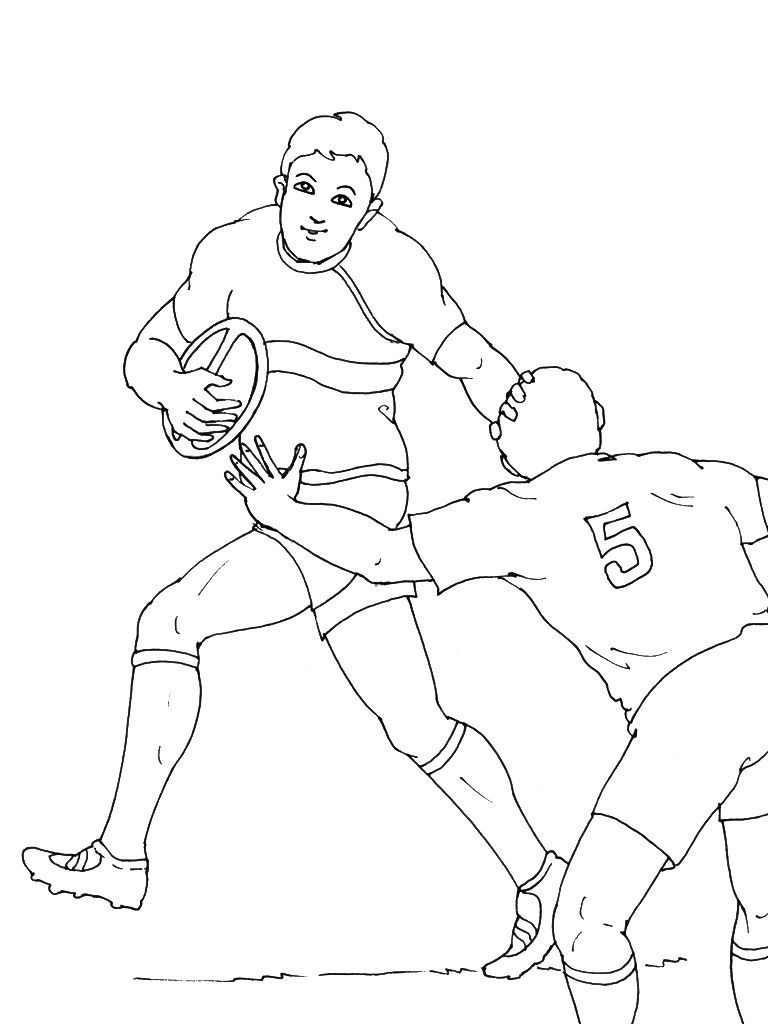 Rugby 9 Coloriages Sports Rugby 4255