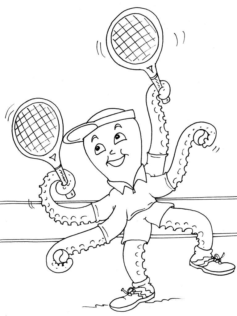 Tennis 25  Coloriages Sports  Tennis