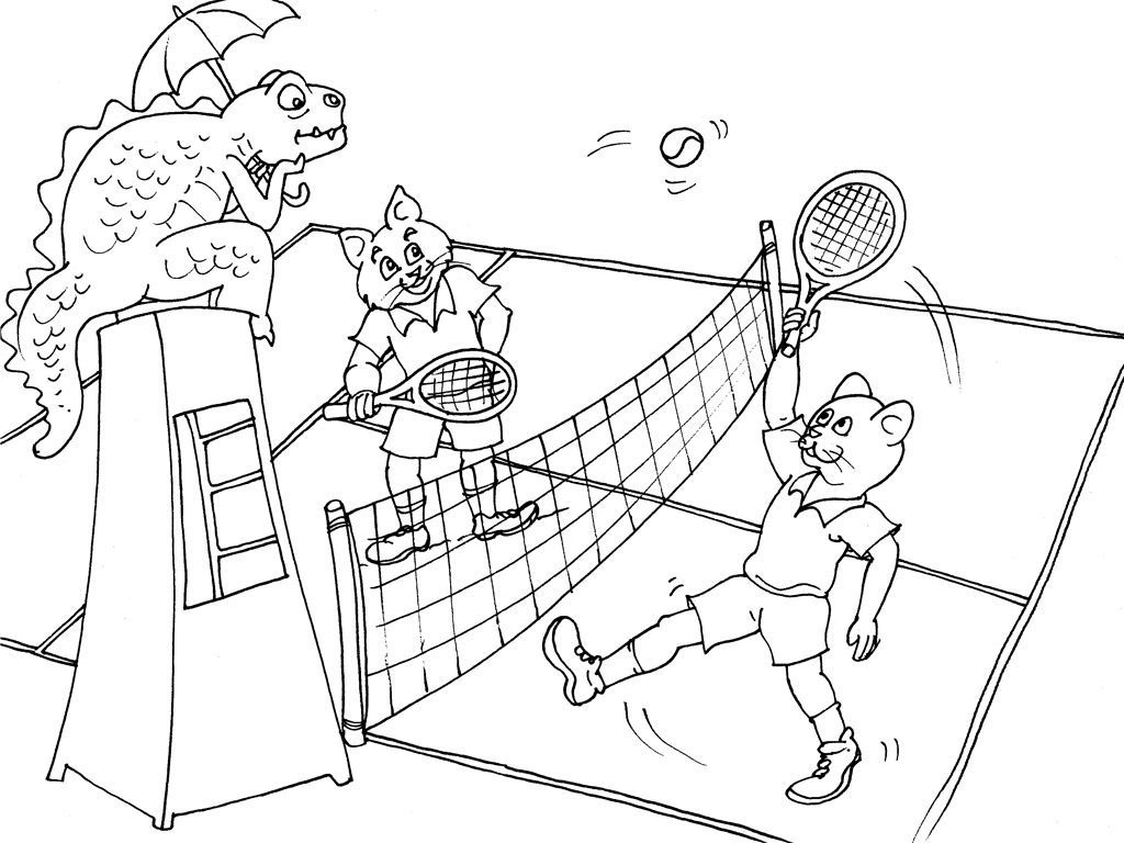 Coloriage Tennis 26  Coloriage Tennis  Coloriages Sports