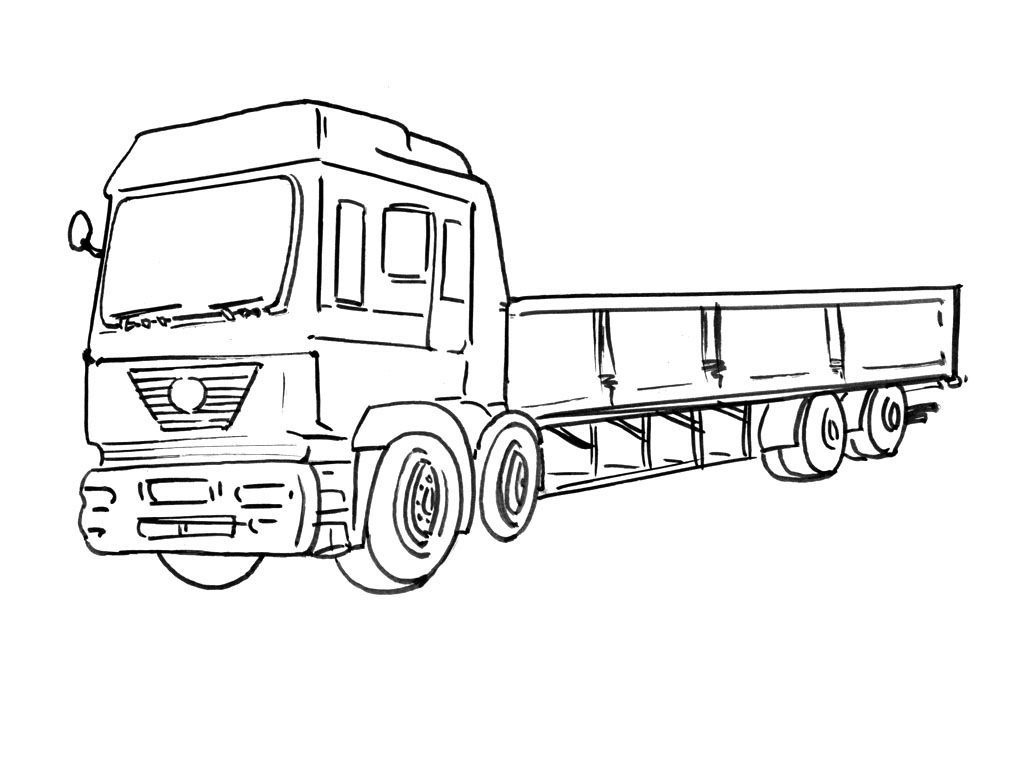 Coloriage Camion 9 - Coloriage Camions - Coloriages Transports