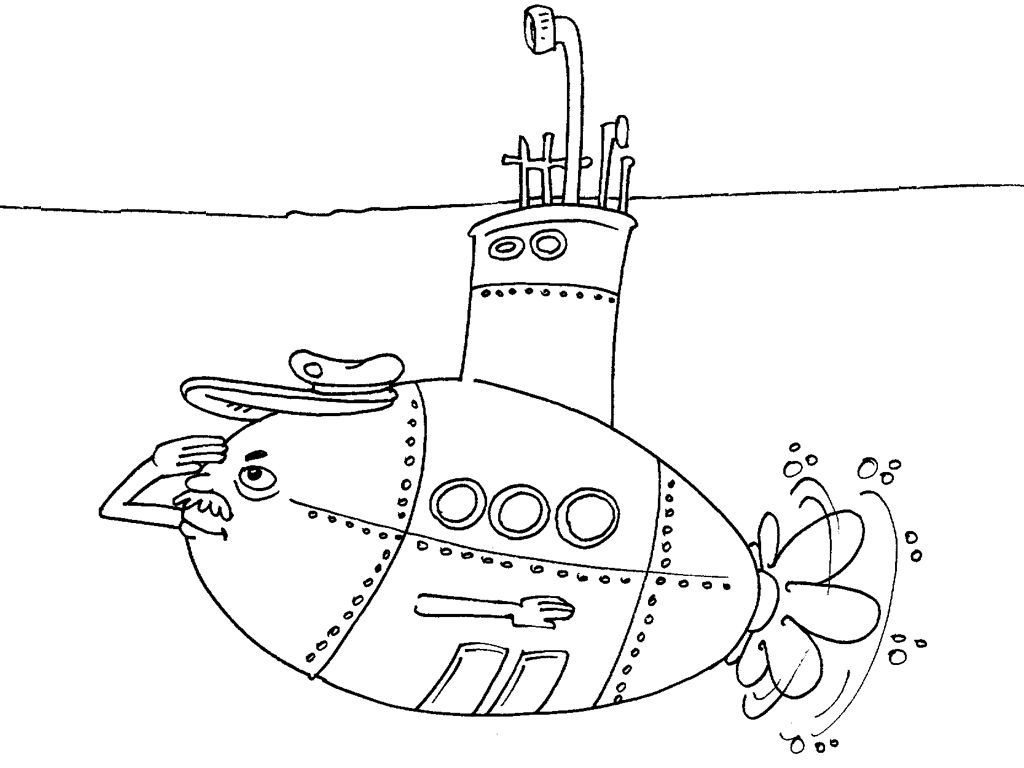 Sous-marin 23 - Coloriages Transports - Sous marins