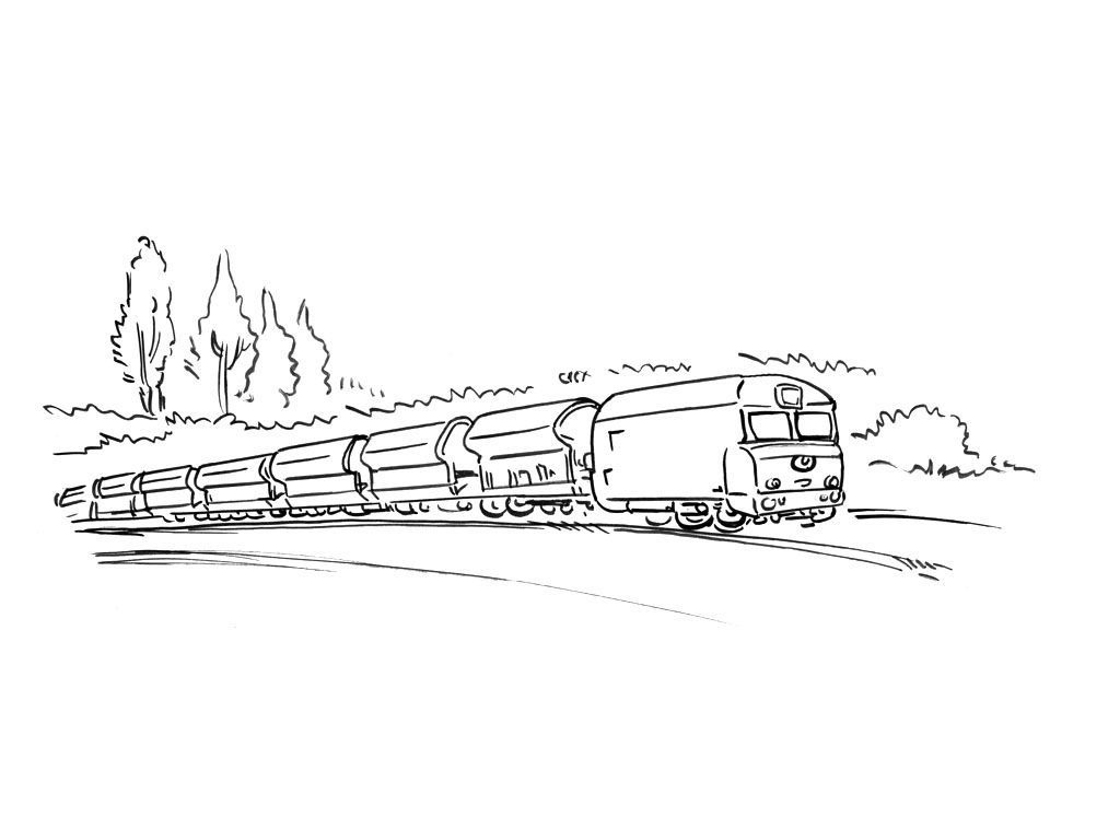 Coloriage Train 1  Coloriage Trains  Coloriages Transports