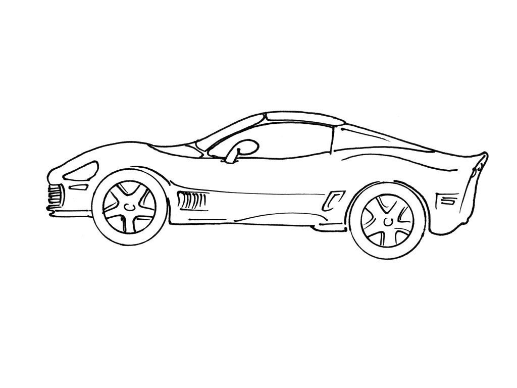 Coloriage Voiture 12 - Coloriage Voitures - Coloriages Transports