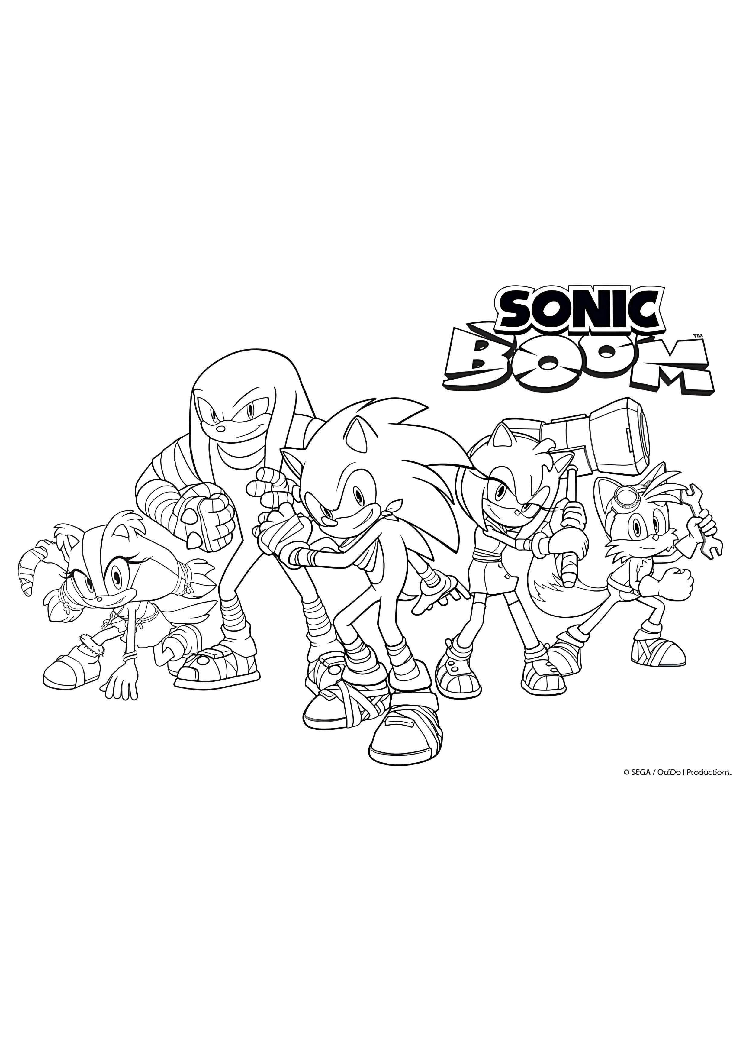 Раскраски Sonic Boom