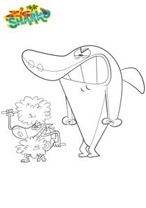 Coloriages Zig Et Sharko A Imprimer Coloriages Dessins Animes