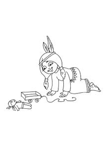 Coloriages Enfants Filles Indien A Imprimer Coloriages Personnages