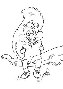 Coloriages Ecureuils à imprimer - Coloriages Animaux