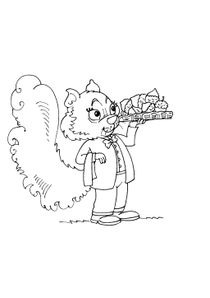 Coloriages Ecureuils à imprimer - Coloriages Animaux