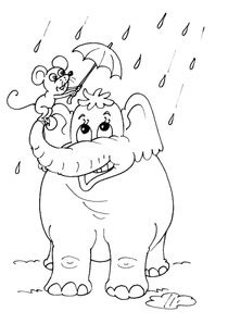 Coloriages Eléphants à imprimer - Coloriages Animaux