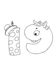 Coloriages Chiffres à imprimer - Coloriages Chiffres et formes