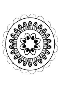 Coloriages Mandalas à imprimer - Coloriages Chiffres et formes